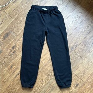 H&M Black Joggers with Elastic Waistband and Cuffed Ankles